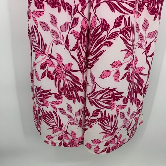 Cosita Linda Dress Pink Maxi Swim Coverup Floral Print VNeck Tassel - Picture 8 of 16